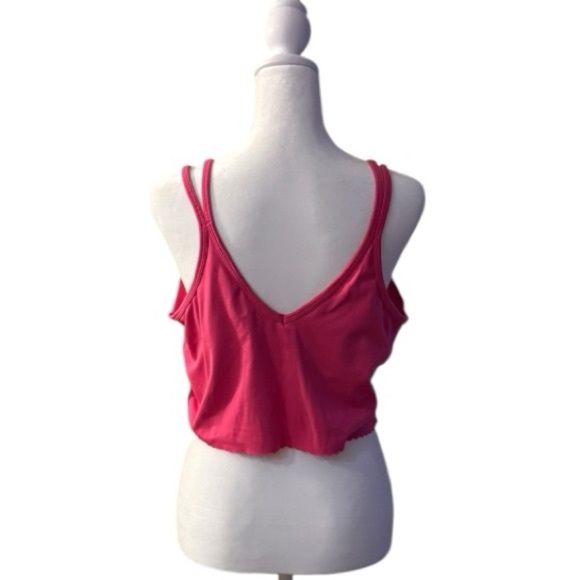 Danskin Activewear Double Strap Cropped Tank Top Pink Size Large - Picture 4 of 5